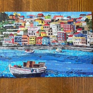 Colorful Coastal Town Jigsaw Puzzle